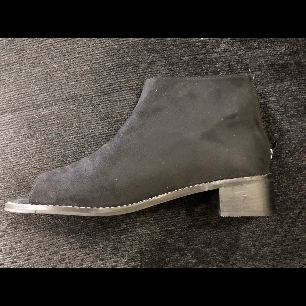 Black open toe bootie